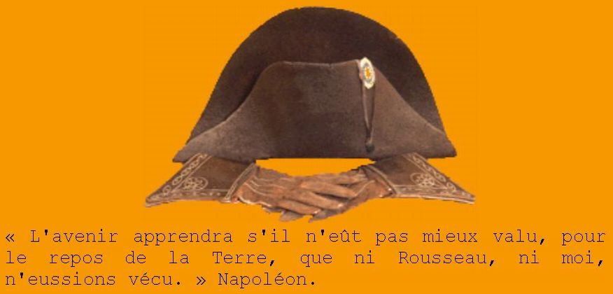 Bicorne et citation de napoleon