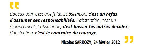 Sarkozy abstention courage